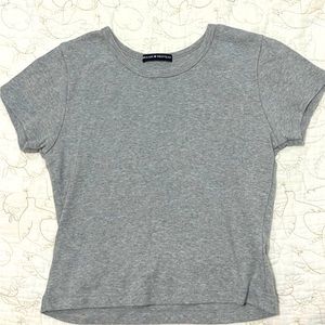 Brandy Melville grey baby tee